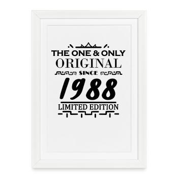 1988 - Year of construction 1988 - Born 1988 - Framed poster (27 × 37 cm) - white - Front