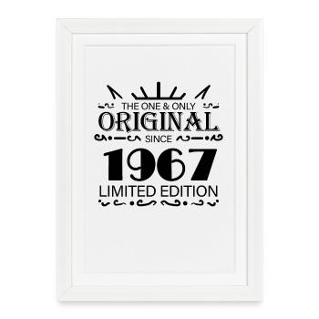 1967 - Année de construction 1967 - Naissance 1967 - Affiche encadrée (27 × 37 cm) - blanc - Devant