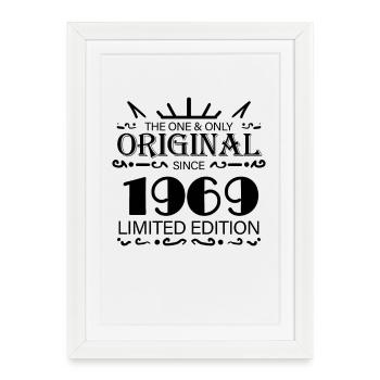 1969 - Année de construction 1969 - Naissance 1969 - Affiche encadrée (27 × 37 cm) - blanc - Devant