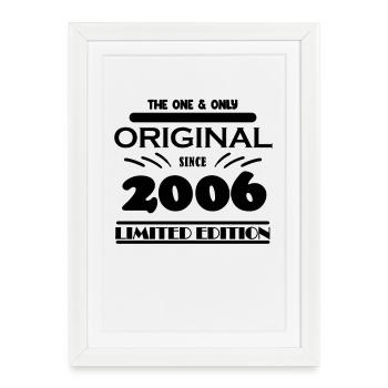 2006 - Année de construction 2006 - Né en 2006 - Affiche encadrée (27 × 37 cm) - blanc - Devant