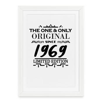 1969 - Année de construction 1969 - Naissance 1969 - Affiche encadrée (27 × 37 cm) - blanc - Devant