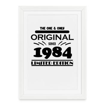 1984 - Année de construction 1984 - Né en 1984 - Affiche encadrée (27 × 37 cm) - blanc - Devant