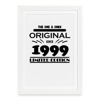 1999 - Année de construction 1999 - Né en 1999 - Affiche encadrée (27 × 37 cm) - blanc - Devant