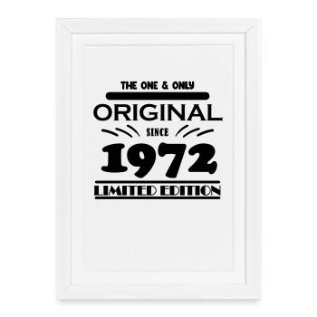 1972 - Année de construction 1972 - Né en 1972 - Affiche encadrée (27 × 37 cm) - blanc - Devant