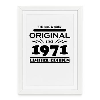 1971 - Année de construction 1971 - Né en 1971 - Affiche encadrée (27 × 37 cm) - blanc - Devant