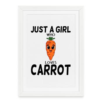 Carotte végétalienne Carotte Carotte Carottes - Affiche encadrée (27 × 37 cm) - blanc - Devant