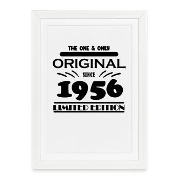 1956 - Année de construction 1956 - Naissance 1956 - Affiche encadrée (27 × 37 cm) - blanc - Devant