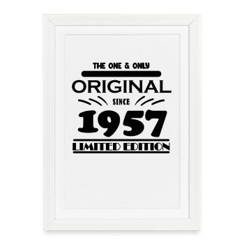 1957 - Année de construction 1957 - Né en 1957 - Affiche encadrée (27 × 37 cm) - blanc - Devant