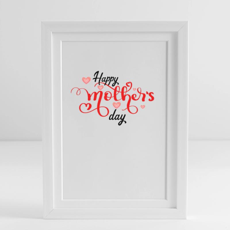 Muttertag, Muttertag, Muttertag, Muttertag, Muttertag Gerahmtes Poster (27 × 37 cm)