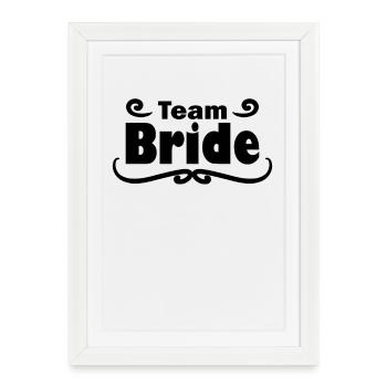 Célébration de mariage nuptiale par équipe - Affiche encadrée (27 × 37 cm) - blanc - Devant