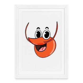 Tête de homard - Affiche encadrée (27 × 37 cm) - blanc - Devant
