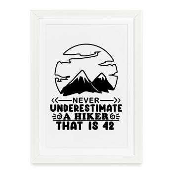 42e anniversaire cadeau 42 ans - Affiche encadrée (27 × 37 cm) - blanc - Devant