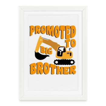 Promu grand frère Va être un grand frère - Affiche encadrée (27 × 37 cm) - blanc - Devant
