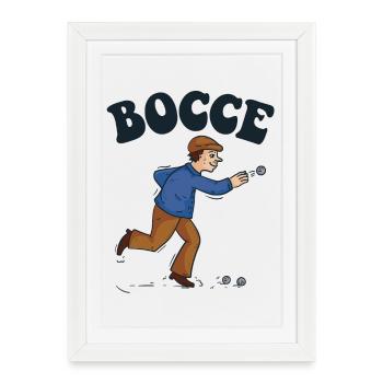 Bocce Saying Bocce Ball with Jack Bocci Game Bocce - Framed poster (27 × 37 cm) - white - Front
