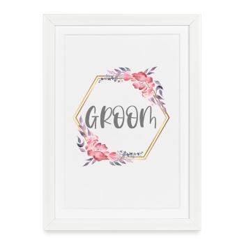 Groom Wedding Engagement Bachelor Party LGBT Gay Gift - Framed poster (27 × 37 cm) - white - Front