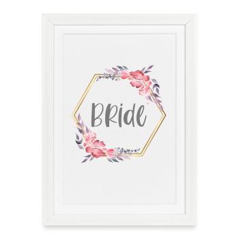 Wedding Bride Bride Bachelorette Party - Framed poster (27 × 37 cm) - white - Front