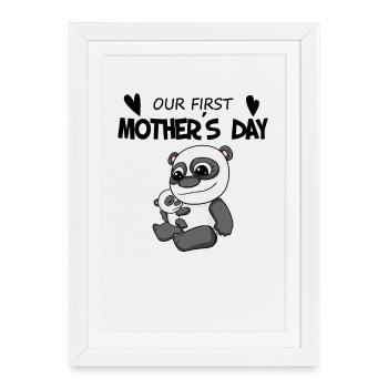 Mother's Day - First Mother's Day Gift - Framed poster (27 × 37 cm) - white - Front