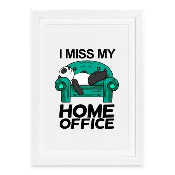 Home Office Miss Humor Funny - Framed poster (27 × 37 cm) - white - Front