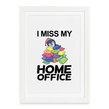 Home Office Miss Humor Funny - Framed poster (27 × 37 cm) - white - Front