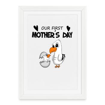 Mother's Day - First Mother's Day Gift - Framed poster (27 × 37 cm) - white - Front