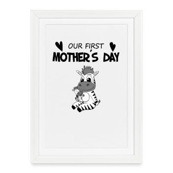 Mother's Day - First Mother's Day Gift - Framed poster (27 × 37 cm) - white - Front