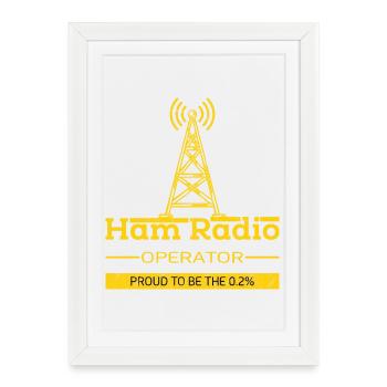 Ham Radio Operator Cute Amateur Administrator - Framed poster (27 × 37 cm) - white - Front