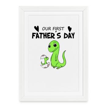 Father's Day - First Father's Day Gift - Framed poster (27 × 37 cm) - white - Front