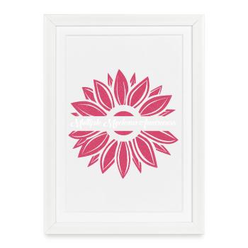 Multiple Myeloma Awareness Burgundy Sunflowe - Framed poster (27 × 37 cm) - white - Front