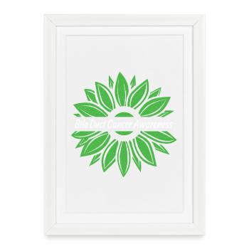 Sensibilisation au cancer des canaux biliaires Tournesol - Affiche encadrée (27 × 37 cm) - blanc - Devant