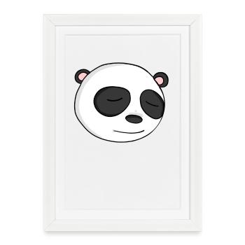 Tête de panda - Affiche encadrée (27 × 37 cm) - blanc - Devant