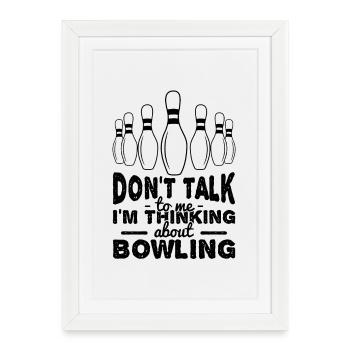 Blague de bowler - Affiche encadrée (27 × 37 cm) - blanc - Devant