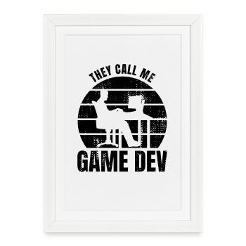Game Developer - Framed poster (27 × 37 cm) - white - Front