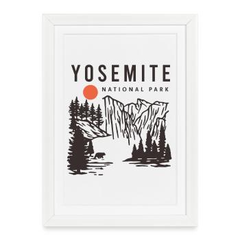Parc national de Yosemite - Affiche encadrée (27 × 37 cm) - blanc - Devant