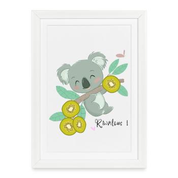 Koala Kiwalous Fantaisie - Affiche encadrée (27 × 37 cm) - blanc - Devant