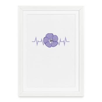 Lila Blumen Blütenblatt - Gerahmtes Poster (27 × 37 cm) - Weiß - Vorne