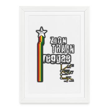Reggae Star Plus - Affiche encadrée (27 × 37 cm) - blanc - Devant