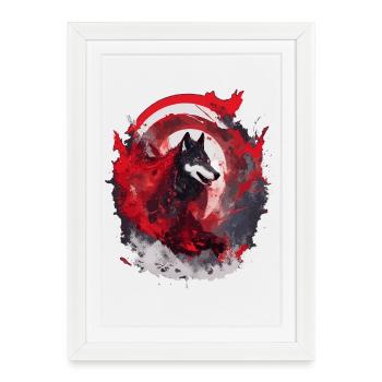 Wolf’s Blood Japon L’art du loup - Affiche encadrée (27 × 37 cm) - blanc - Devant