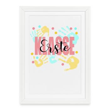 Mains de première classe - Affiche encadrée (27 × 37 cm) - blanc - Devant