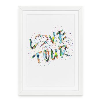 LOVE TOUR V1 - Affiche encadrée (27 × 37 cm) - blanc - Devant