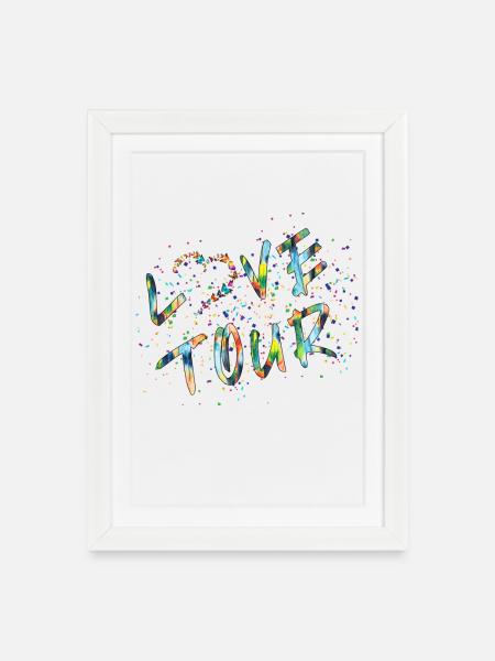 LOVE TOUR V1 - Gerahmtes Poster (27 × 37 cm) - Weiß