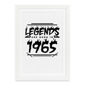 1965 - Né en 1965 - Construit en 1965 - Affiche encadrée (27 × 37 cm) - blanc - Devant