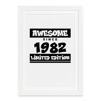 1982 - Jahrgang 1982 - Fantastisch seit 1982 - Gerahmtes Poster (27 × 37 cm) - Weiß - Vorne