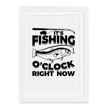 C’est l’heure de la pêche - Affiche encadrée (27 × 37 cm) - blanc - Devant