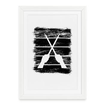 Croquis de baguettes - Affiche encadrée (27 × 37 cm) - blanc - Devant