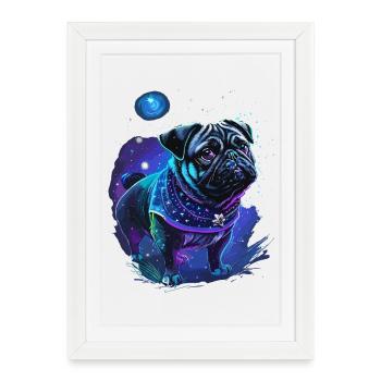 Mignon carlin dans la nature mystique - Affiche encadrée (27 × 37 cm) - blanc - Devant