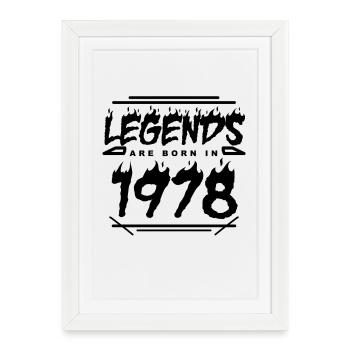 1978 - Né en 1978 - Construit en 1978 - Affiche encadrée (27 × 37 cm) - blanc - Devant