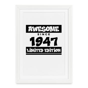 1947 - Born 1947 - Fantastic since 1947 - Framed poster (27 × 37 cm) - white - Front