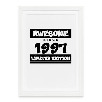 1997 - Né en 1997 - Fantastique depuis 1997 - Affiche encadrée (27 × 37 cm) - blanc - Devant