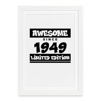 1949 - Né en 1949 - Fantastique depuis 1949 - Affiche encadrée (27 × 37 cm) - blanc - Devant