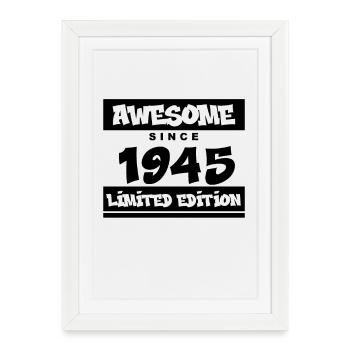1945 - Né en 1945 - Fantastique depuis 1945 - Affiche encadrée (27 × 37 cm) - blanc - Devant
